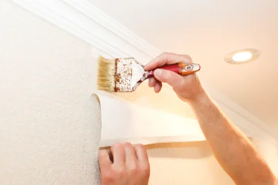 Pose de papier peint à Volesvres — revêtements muraux et toiles de verre